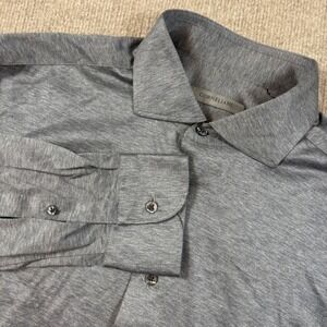 Corneliani Gray Lightweight Cotton Button Down Shirt Men's Size 16.5/42 EUC